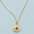 evil eye with crystal cubic zirconia gold yoga pendant necklace