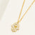 dainty delicate cubic zirconia crystal hamsa gold pendant necklace with chain