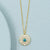 cubic zirconia eveil eye enal center gold pendant chain spiritual yoga necklace