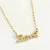 gold crystal cubic zirconia love gold valentine neckalce