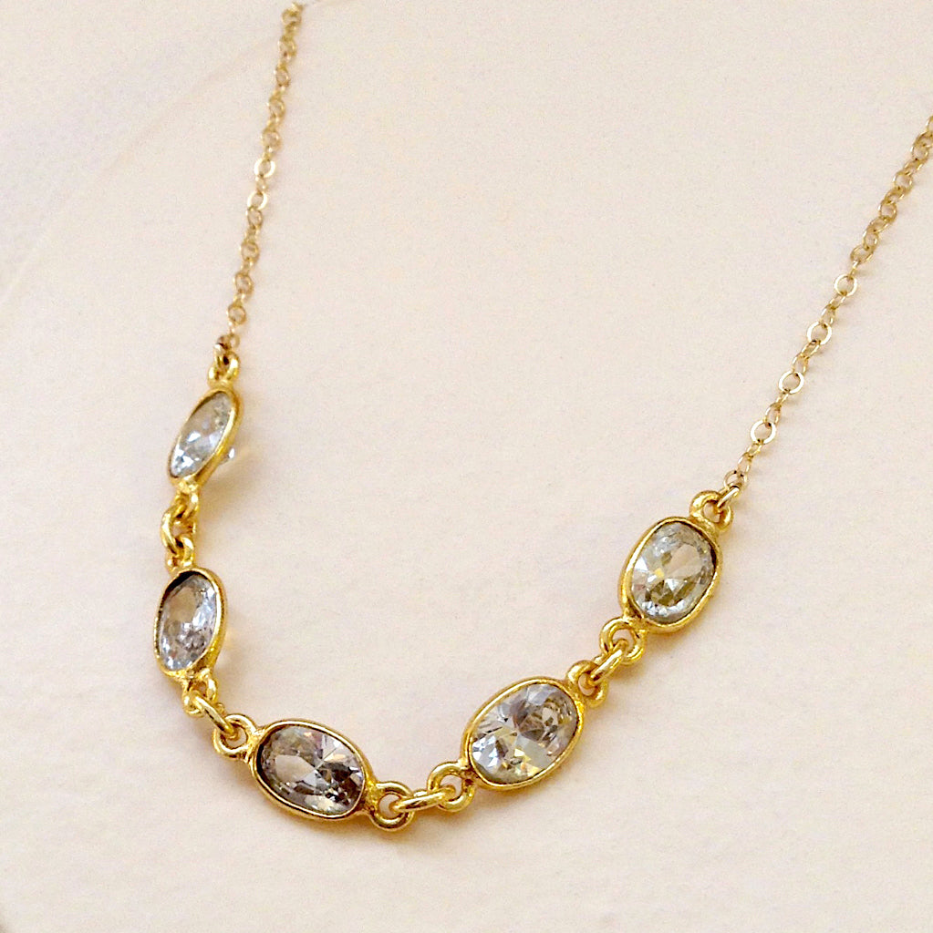 Faceted Cubic Zirconia Necklace