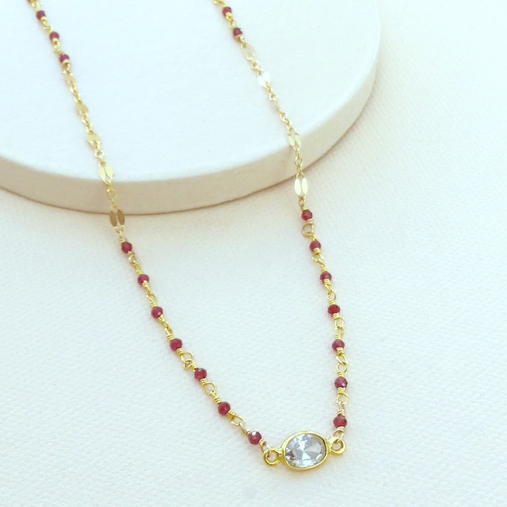 Garnet Sparkle Necklace