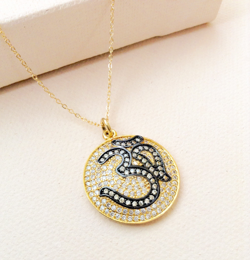 Two-Tone Om Necklace