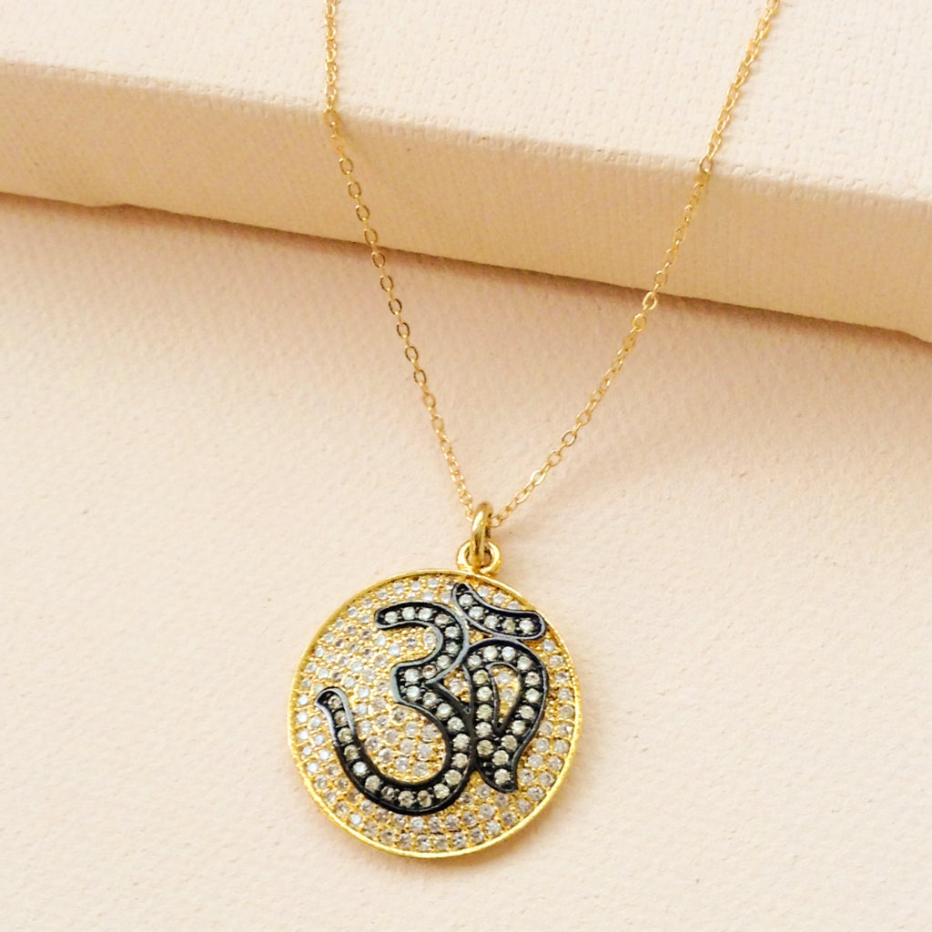 Two-Tone Om Necklace