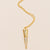 cubic zirconia crystal point gold pendant trendy necklace