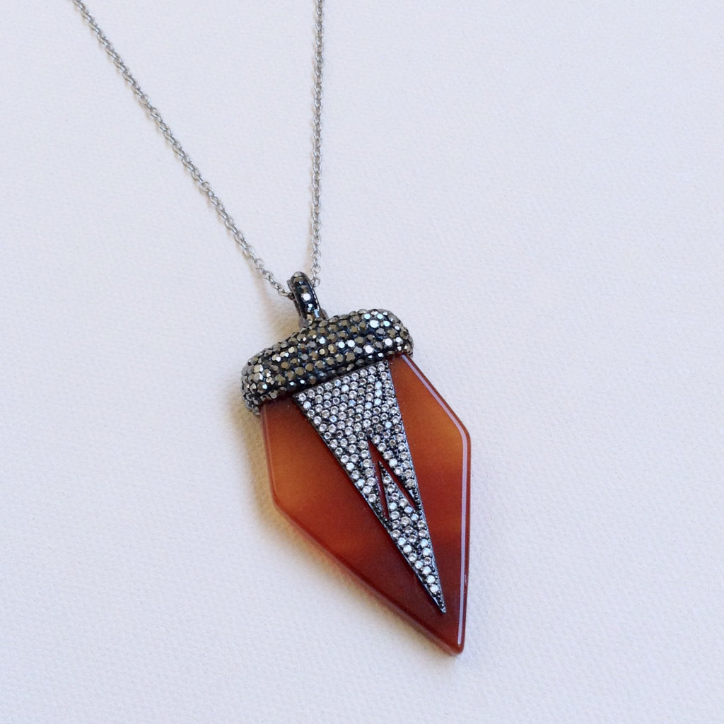 Vintage on sale carnelian necklace