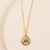 evil eye crystal cubic zirconia protection yoga gold pendant necklace